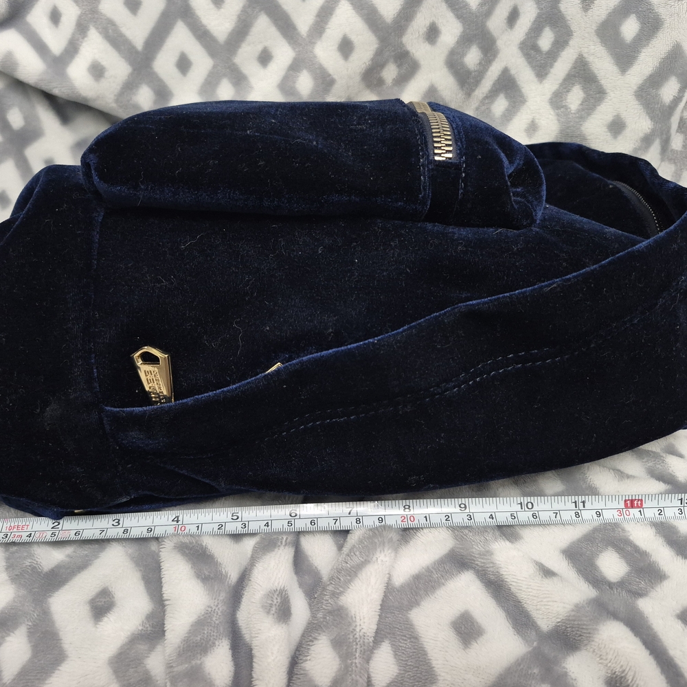 Aimee Kestenberg Deep Blue Velvet Backpack - Picture 3 of 16